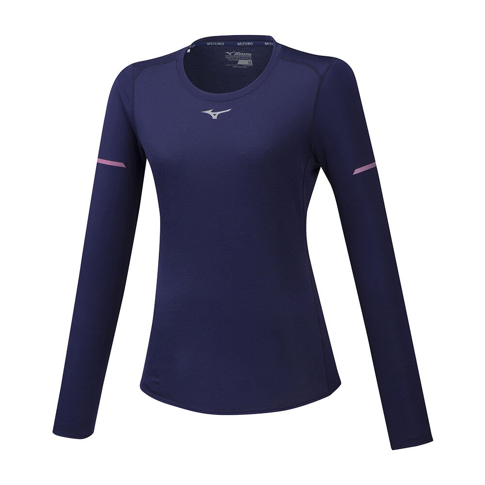 Camisetas Mizuno BT Mesh LS Mujer Moradas Ofertas QERO-57192